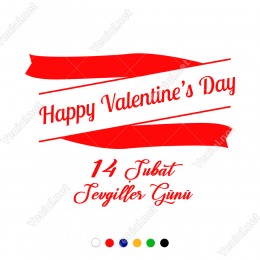Sevgililer Günü İçin Çerçeve İçinde Valentine’s Day Sticker