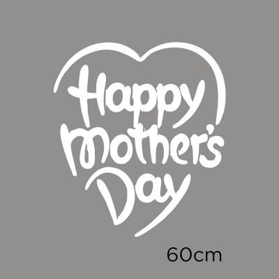 Mother Day ve 8 Mart Kadınlar Günü Kutlu Olsun Yazısı Cam Vitrin Sticker 60cm