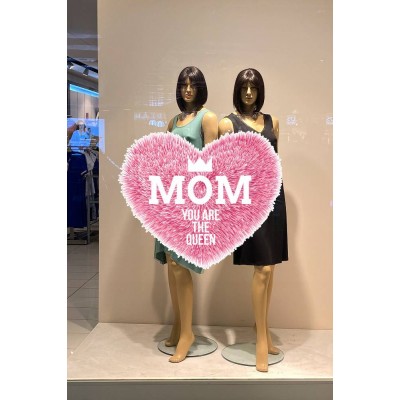 Anneler Günü Mom You Are Queen Cam Vitrin Stickerı 50cm