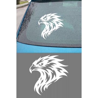 Kartal Oto Sticker - Kartal Figürlü Araç Sticker - Araba Motor Aksesuar 15x15cm