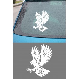 Agresif Kartal Araç Cam Sticker - Uçan Kartal Oto Sticker 12x15cm