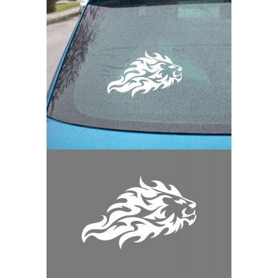Tribal Aslan Sticker | Oto Motor Sticker - Kask Sticker 15x10cm