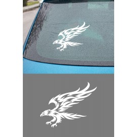 Uçan Kartal Oto Sticker | Kartal Araç Cam Sticker - Motorsiklet Sticker - Kask Sticker 15x12cm
