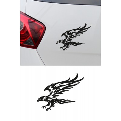 Uçan Kartal Oto Sticker | Kartal Araç Cam Sticker - Motorsiklet Sticker - Kask Sticker 15x12cm