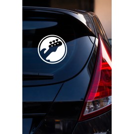 Gitar Oto Sticker - Elektro Gitar Araç Cam Sticker - Müzik Temalı Araba Sticker 15x15cm