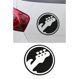 Gitar Oto Sticker - Elektro Gitar Araç Cam Sticker - Müzik Temalı Araba Sticker 15x15cm