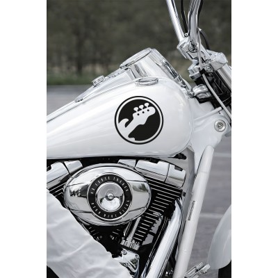 Gitar Oto Sticker - Elektro Gitar Araç Cam Sticker - Müzik Temalı Araba Sticker 15x15cm