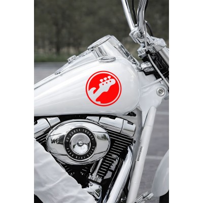 Gitar Oto Sticker - Elektro Gitar Araç Cam Sticker - Müzik Temalı Araba Sticker 15x15cm