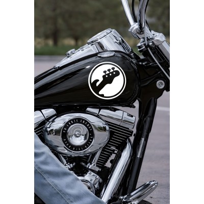 Gitar Oto Sticker - Elektro Gitar Araç Cam Sticker - Müzik Temalı Araba Sticker 15x15cm