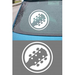 Rock Gitar Sticker - Gitar Figürlü Oto Sticker - Müzik Araba Sticker 15x15cm