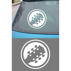 Rock Gitar Sticker - Gitar Figürlü Oto Sticker - Müzik Araba Sticker 15x15cm
