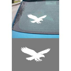 Kartal Silüet Oto Sticker - Araba Sticker - Yırtıcı Kuş Sticker 15x8cm