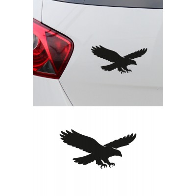 Kartal Silüet Oto Sticker - Araba Sticker - Yırtıcı Kuş Sticker 15x8cm