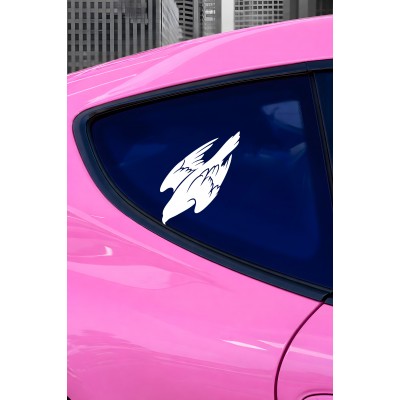 Uçan Kartal Oto Sticker - Kartal Silüet Sticker - Araba Motor Aksesuar 13x15cm
