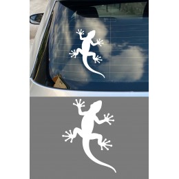 Kertenkele Oto Sticker - Gecko Araba Sticker - Kask Sticker 11x15cm
