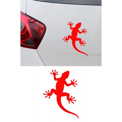 Kertenkele Oto Sticker - Gecko Araba Sticker - Kask Sticker 11x15cm