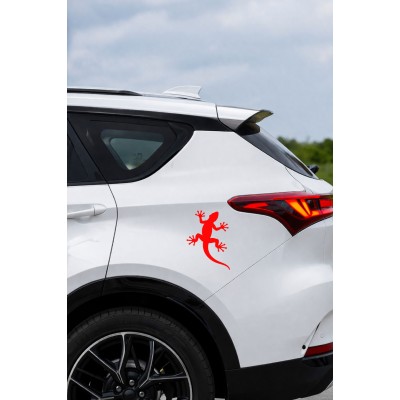 Kertenkele Oto Sticker - Gecko Araba Sticker - Kask Sticker 11x15cm