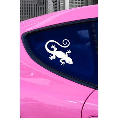 Kertenkele Silüet Sticker - Araba Sticker - Motor Kask Sticker 15x14cm