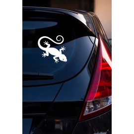 Kertenkele Silüet Sticker - Araba Sticker - Motor Kask Sticker 15x14cm