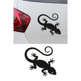 Kertenkele Silüet Sticker - Araba Sticker - Motor Kask Sticker 15x14cm
