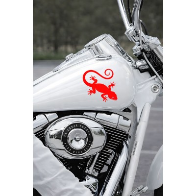 Kertenkele Silüet Sticker - Araba Sticker - Motor Kask Sticker 15x14cm