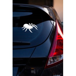 Örümcek Oto Sticker - Minimal Örümcek Araba Sticker - Motor Kask Sticker 15x9cm