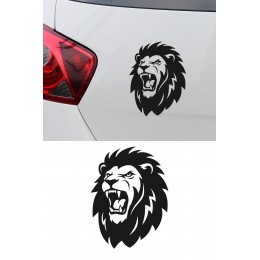 Kükreyen Aslan Araba Sticker - Kral Aslan Sticker - Oto Motor Sticker 11x15cm