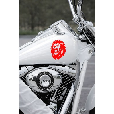 Kükreyen Aslan Araba Sticker - Kral Aslan Sticker - Oto Motor Sticker 11x15cm