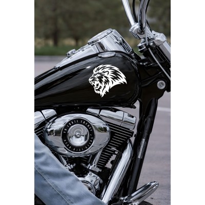 Kral Aslan Oto Sticker - Kükreyen Aslan Başı Araba Sticker - Araba Aksesuar 15x13cm