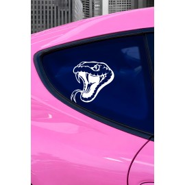 Yılan Oto Sticker - Agresif Kobra Araç Cam Sticker - Araba Motor Kask Sticker 15x14cm