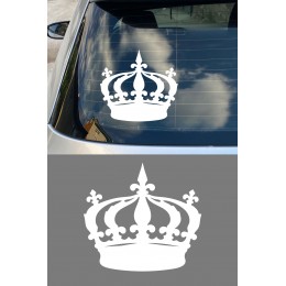 Kraliyet Taç Oto Sticker - Araç Cam Sticker - Taç Motor Kask Sticker 15x14cm
