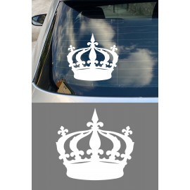 Kraliyet Taç Oto Sticker - Araç Cam Sticker - Taç Motor Kask Sticker 15x14cm