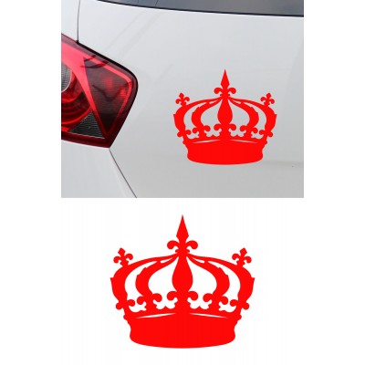 Kraliyet Taç Oto Sticker - Araç Cam Sticker - Taç Motor Kask Sticker 15x14cm