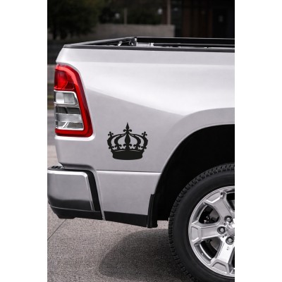 Kraliyet Taç Oto Sticker - Araç Cam Sticker - Taç Motor Kask Sticker 15x14cm