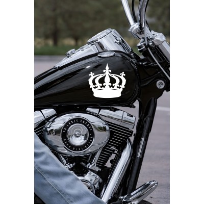 Kraliyet Taç Oto Sticker - Araç Cam Sticker - Taç Motor Kask Sticker 15x14cm