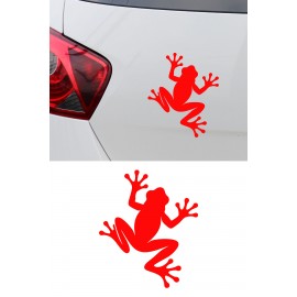 Kurbağa Silüet Oto Sticker - Tırmanan Kurbağa Sticker - Araba Motosiklet Kask Sticker 12x15cm