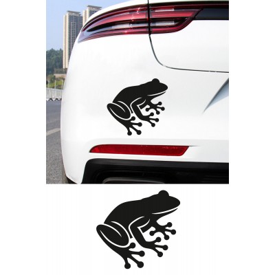 Kurbağa Sticker - Sevimli Oto Sticker - Araba Motor Sticker 15x14cm