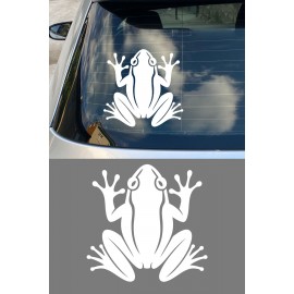 Simetrik Kurbağa Sticker - Araç Sticker - Sevimli Kurbağa Oto Sticker 15x15cm