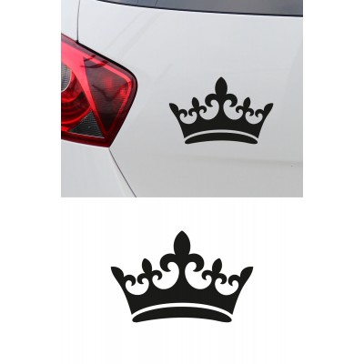 Taç Sticker - Kral Taç Araba Sticker - Crown Oto Sticker - Motor Kask Sticker 15x10cm