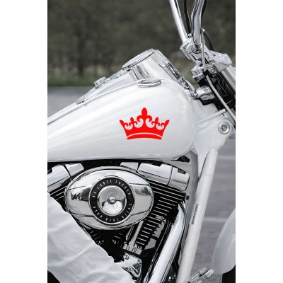 Taç Sticker - Kral Taç Araba Sticker - Crown Oto Sticker - Motor Kask Sticker 15x10cm