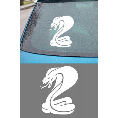 Yılan Sticker - Kobra Araba Sticker - Agresif Araç Motor Sticker 12x15cm