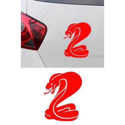 Yılan Sticker - Kobra Araba Sticker - Agresif Araç Motor Sticker 12x15cm