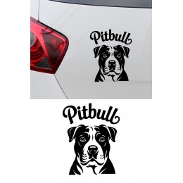 Pitbull Yazılı Sticker - Pitbull Köpeği Araba Sticker - Pitbull Logo Oto Sticker 12x15cm