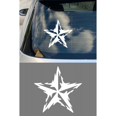 Cool Yıldız Oto Sticker - Şık Araç Sticker - Araba Motor Laptop Sticker 15x15cm