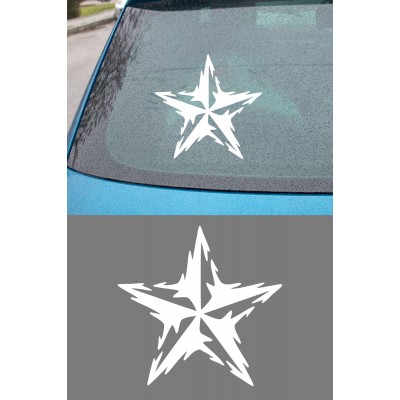 Cool Yıldız Oto Sticker - Şık Araç Sticker - Araba Motor Laptop Sticker 15x15cm