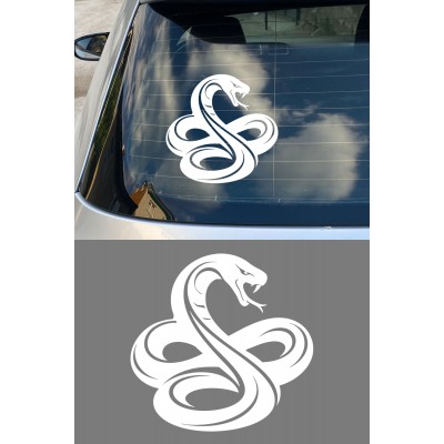 Yılan Oto Sticker – Cobra Araba Sticker - Araç Cam Kaput Sticker 15x14cm