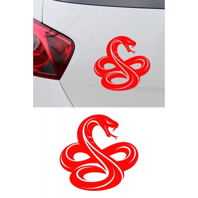 Yılan Oto Sticker – Cobra Araba Sticker - Araç Cam Kaput Sticker 15x14cm
