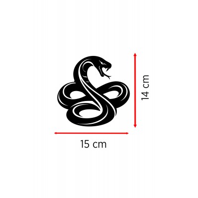 Yılan Oto Sticker – Cobra Araba Sticker - Araç Cam Kaput Sticker 15x14cm