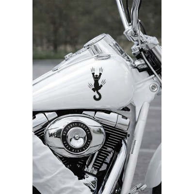 Tırmanan Sevimli Kedi Sticker – Oto Araba Motor Sticker - Sevimli Kedi Çıkartma 8x15cm