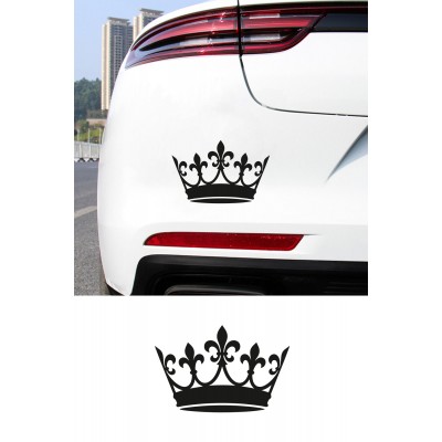 Taç Oto Sticker – Crown Araba Sticker - Motor Etiket Çıkartma 15x10cm